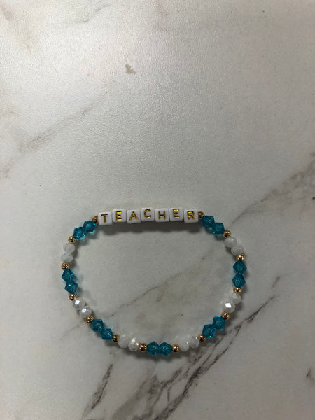 Beaded Word Bracelets  | Beaded By KC