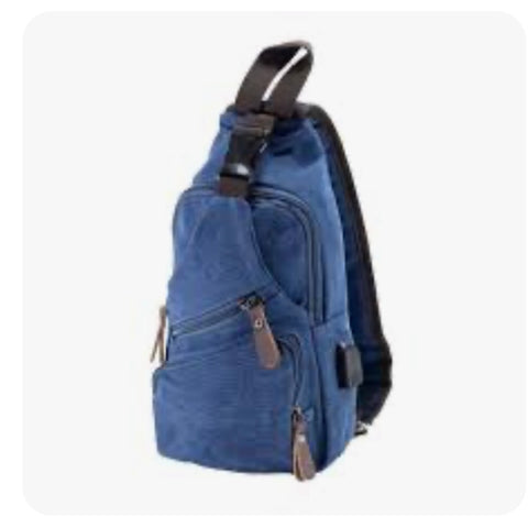 Blue Presto Canvas Sling Bag