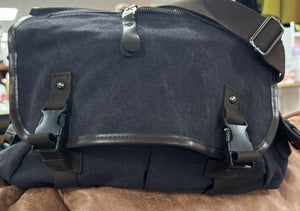 Black Canvas Messenger Bag