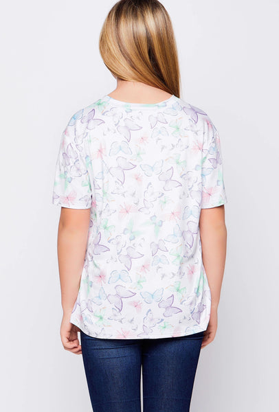 Girl’s Butterfly Print Tee