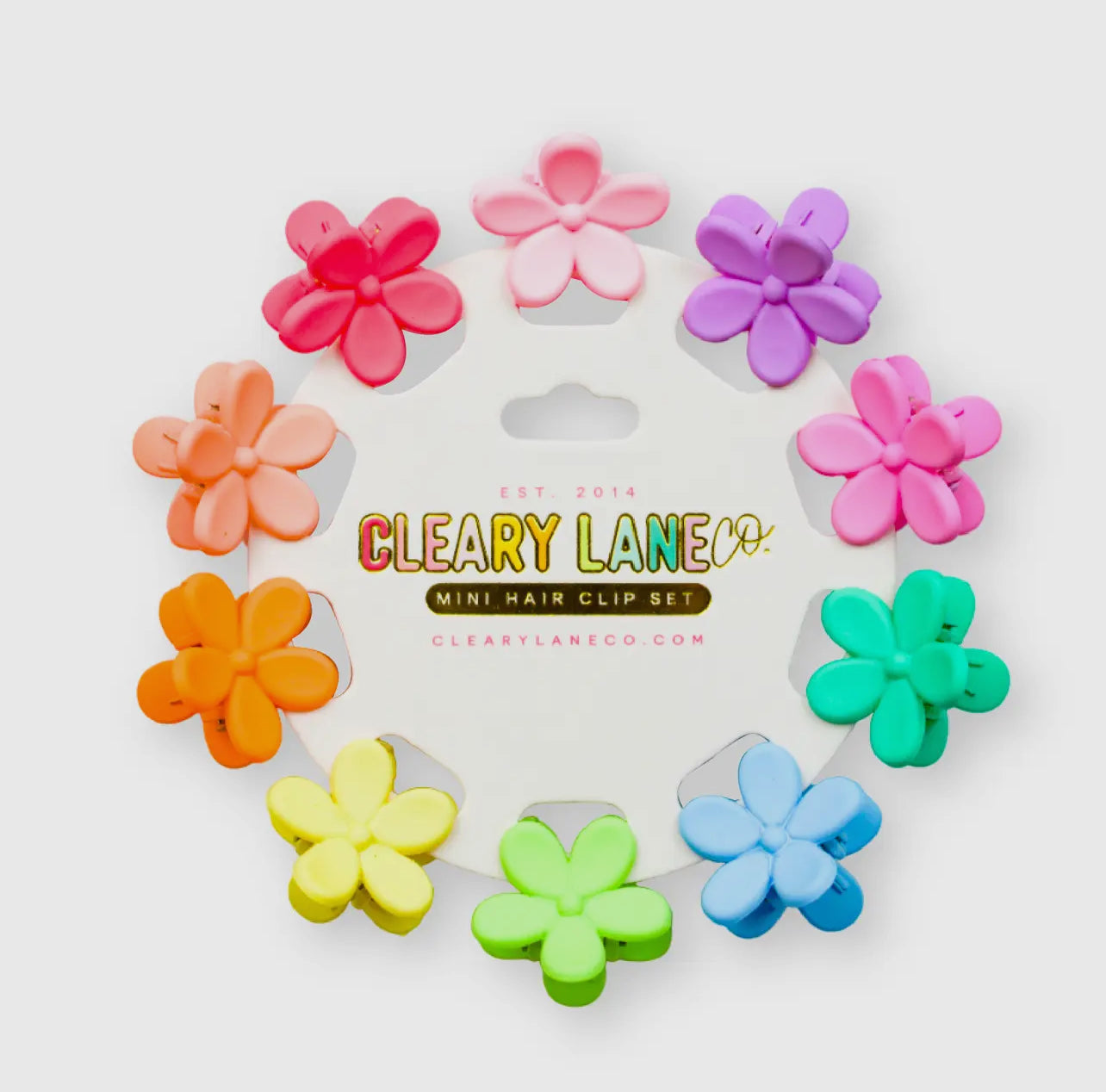 Mini Flower Hair Clips Set