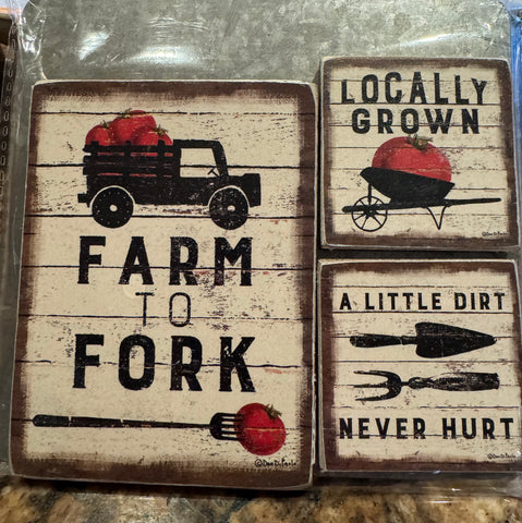 Farm To Fork Magnets 3 Set