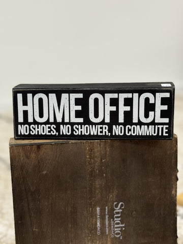 Home Office Wood Box Sign