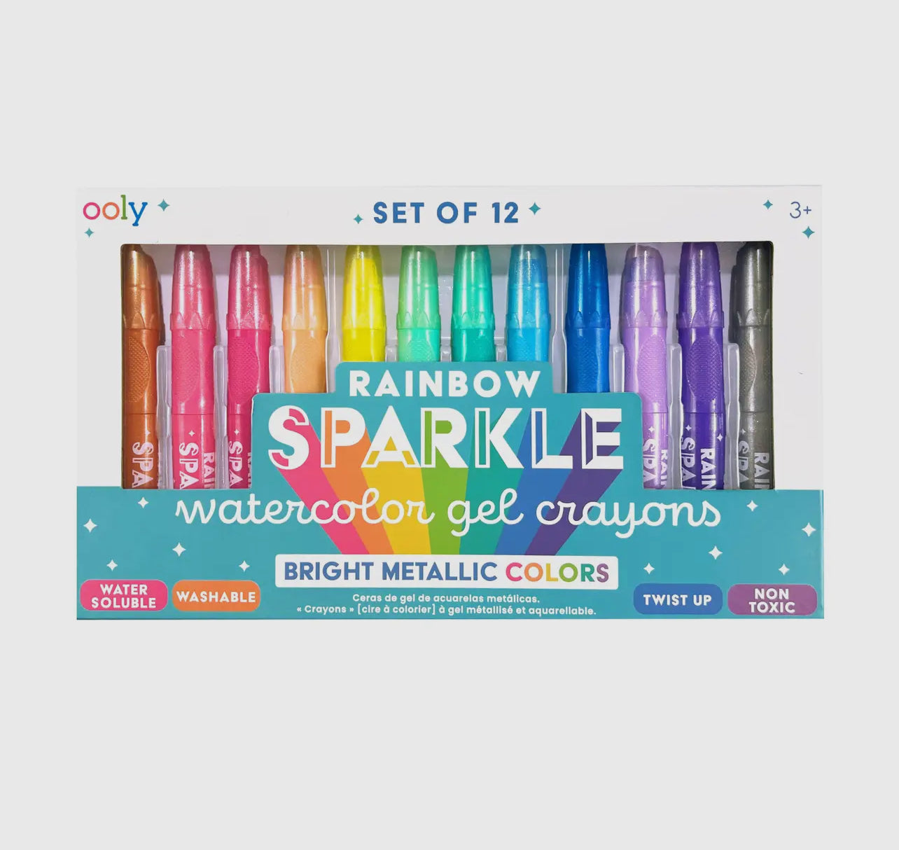 Rainbow Sparkle Gel Crayons