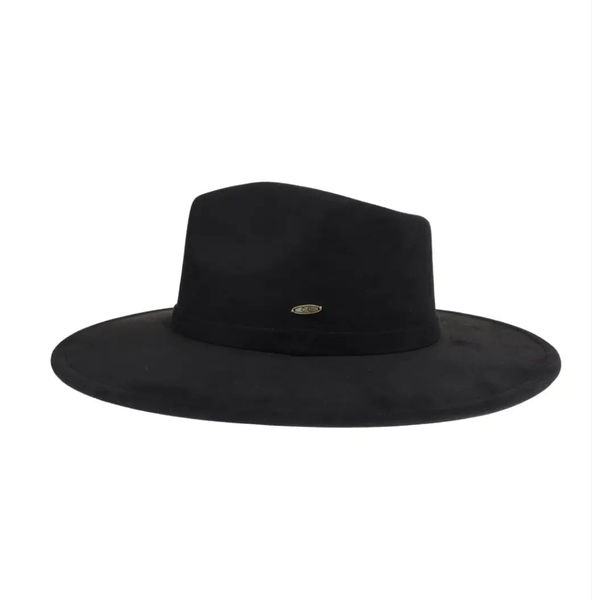 Faux Suede Rancher Hat