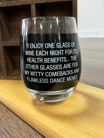 I Enjoy One Glass of Wine, Wine Glass