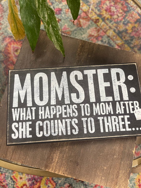 Momster Box Sign