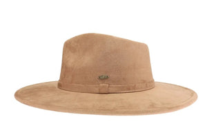 Faux Suede Rancher Hat