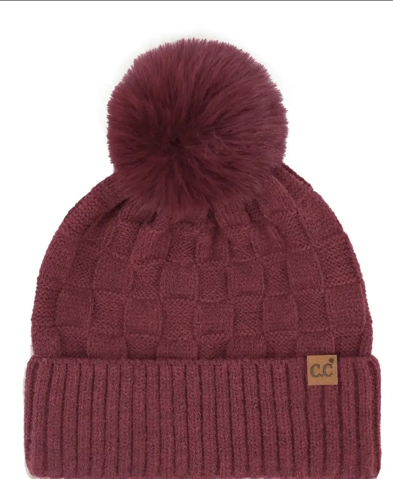 C. C. Woven Textured Beanie