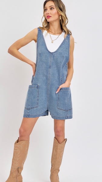 Denim Overall Romper