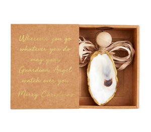 Boxed Angel Oyster Shell Ornament