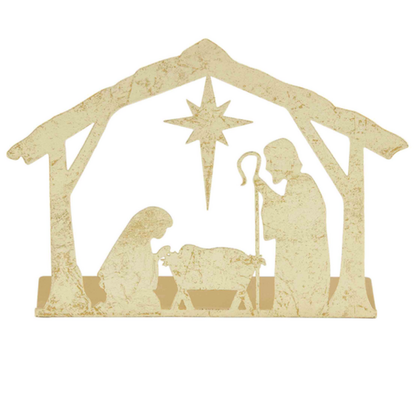 Gold Tin Nativity