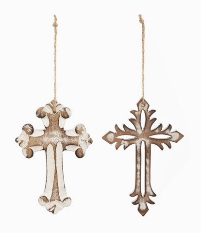 Wood Cross Ornaments