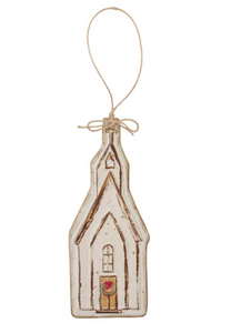 Farmhouse Church Ornament