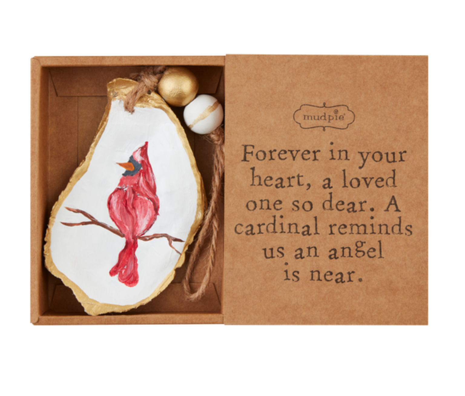 Cardinal Oyster Ornament