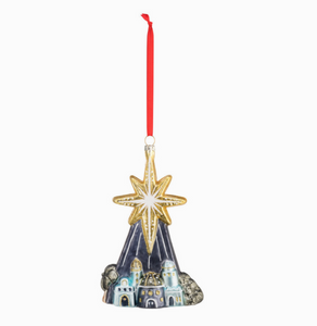 Blown Glass Star Bethlehem Ornament