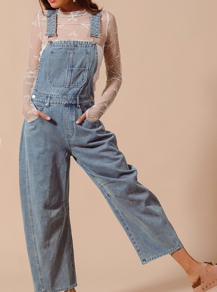 Jenny Barrel Denim Jumpsuit