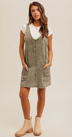 Ash Twill Overall Dress